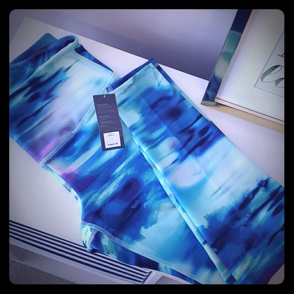 NEW Aqua Blue Compression Leggings